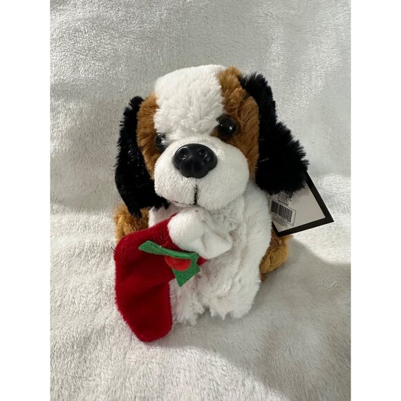 It's in the Bag Plush Puppy Dog Saint Bernard Hound With Tags Stocking Christmas - Picture 1 of 13